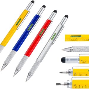 Multi-Tool Pen, 6 In 1 Multi-Tool Pen Set, Four Colors Steel And Aluminum