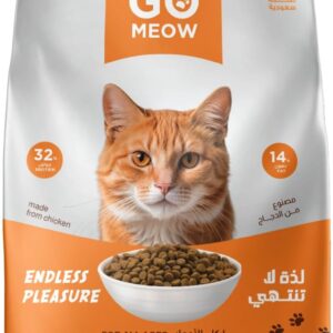 Go Meow Dry Cat Food for Kittens Adult Cats Chicken Flavour, 1 kg