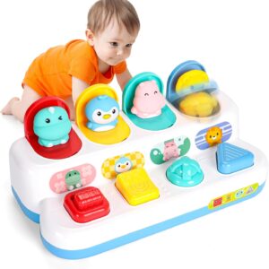 LZDMY Pop-Up Toy for 1-3 Years, Animal Theme, Baby Boys Girls Activity Cube