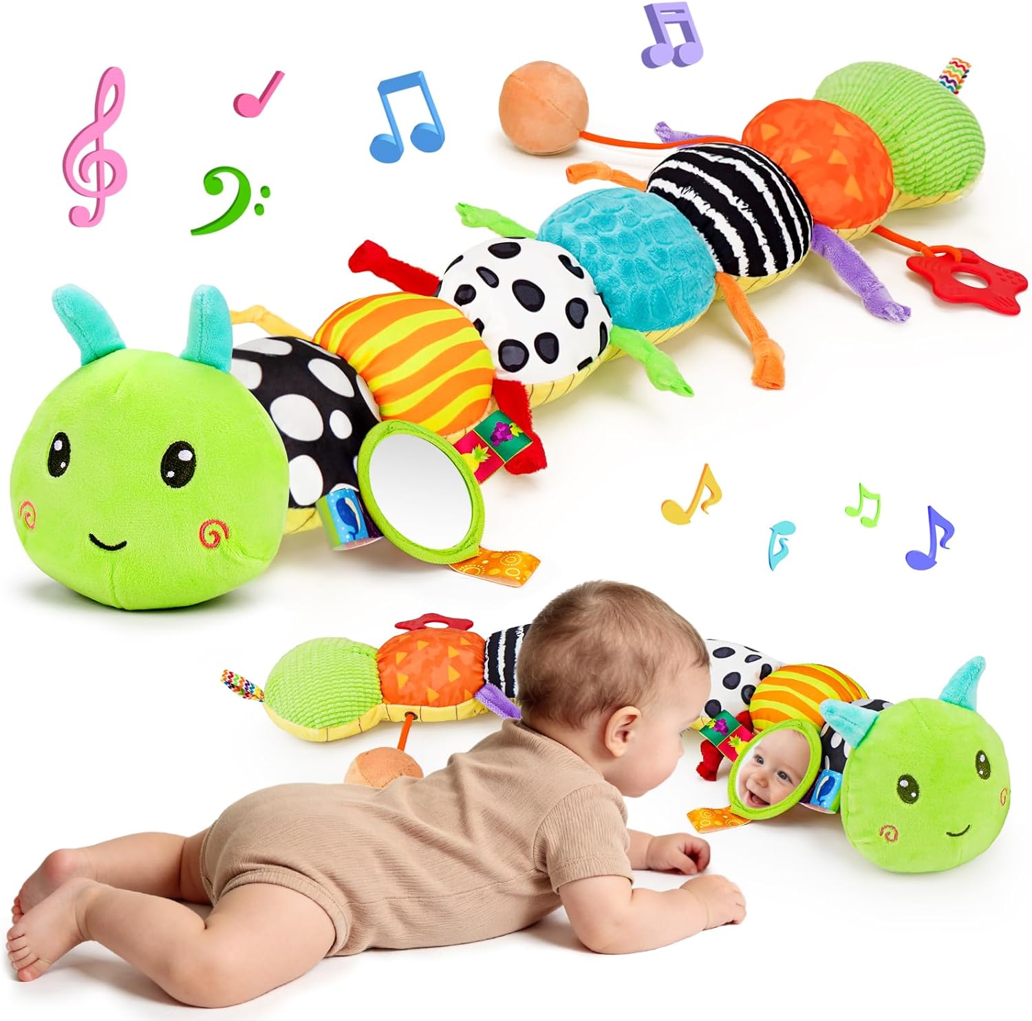 Baby Sensory Toy 0-6 Month Music Animal Stuffed Plush