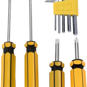 Lawazim Screwdriver Set 9 Pieces |Screwdriver with Torx Phillips Head & Flathead