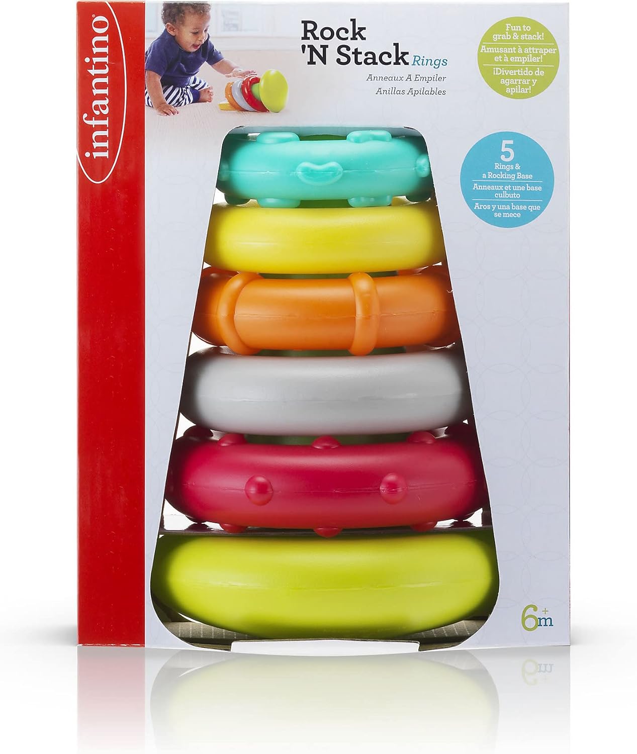 Infantino Rock'N Stack Rings Baby Activity - Image 2