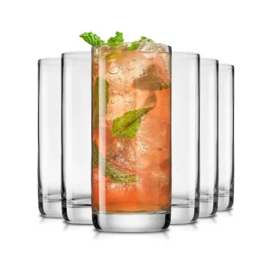 JoyJolt Faye Highball Glasses, Set of 6