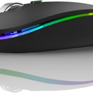 LED G12 Slim Rechargeable Silent Mouse Matte Black